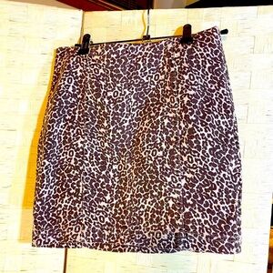FREE PEOPLE LEOPARD PRINT MINI SKIRT Brown and Tan Size 2 GUC